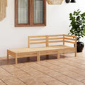 vidaXL Salotto da Giardino 3 pz Set Divano Sezionale da Esterno in Legno Massello di Pino