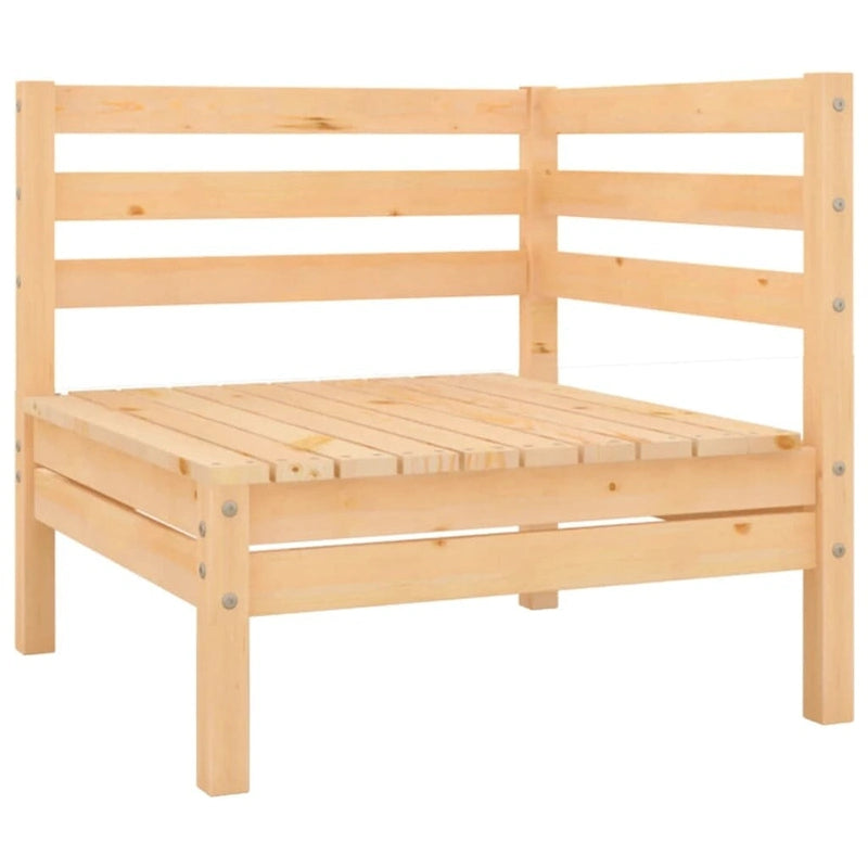 vidaXL Salotto da Giardino 3 pz Set Divano Sezionale da Esterno in Legno Massello di Pino