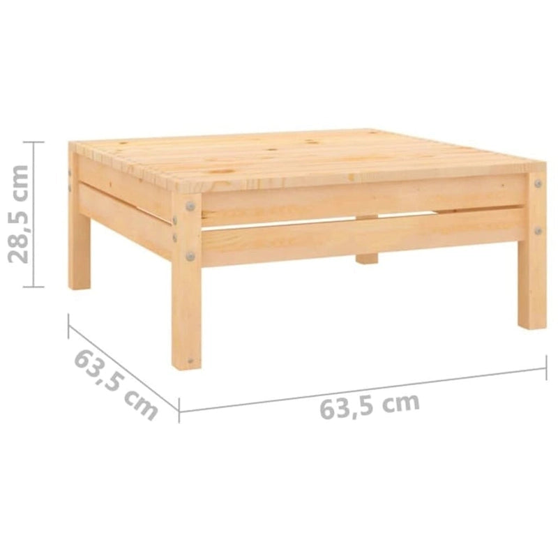 vidaXL Salotto da Giardino 3 pz Set Divano Sezionale da Esterno in Legno Massello di Pino