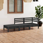 vidaXL Salotto da Giardino 3 pz Set Divano Sezionale da Esterno in Legno Massello di Pino