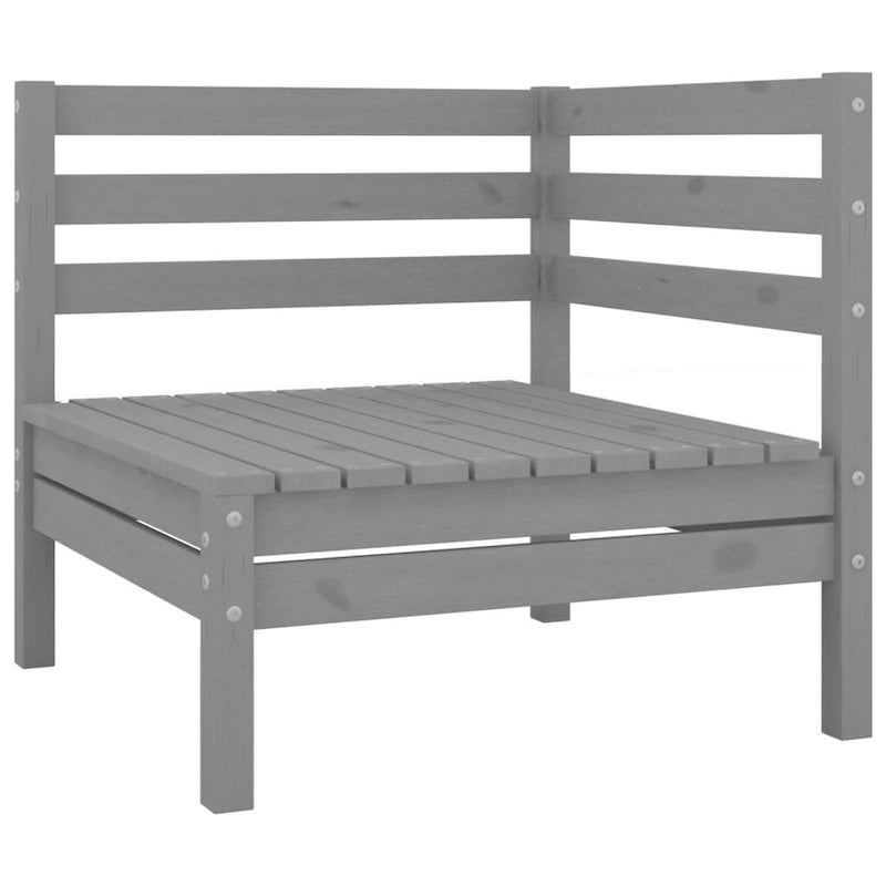 vidaXL Salotto da Giardino 3 pz Set Divano Sezionale da Esterno in Legno Massello di Pino