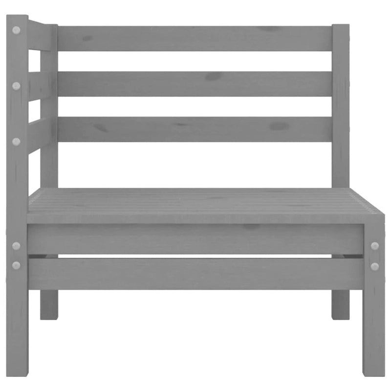 vidaXL Salotto da Giardino 3 pz Set Divano Sezionale da Esterno in Legno Massello di Pino
