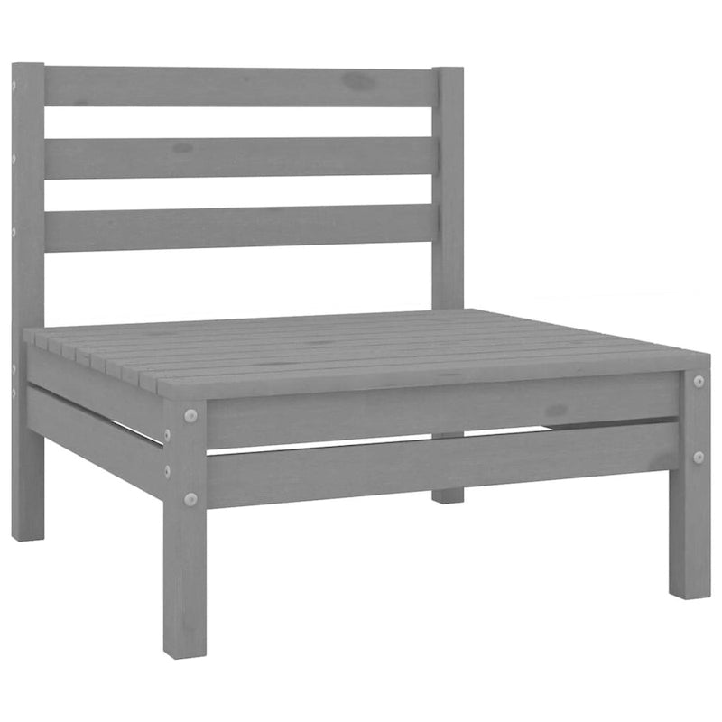 vidaXL Salotto da Giardino 3 pz Set Divano Sezionale da Esterno in Legno Massello di Pino