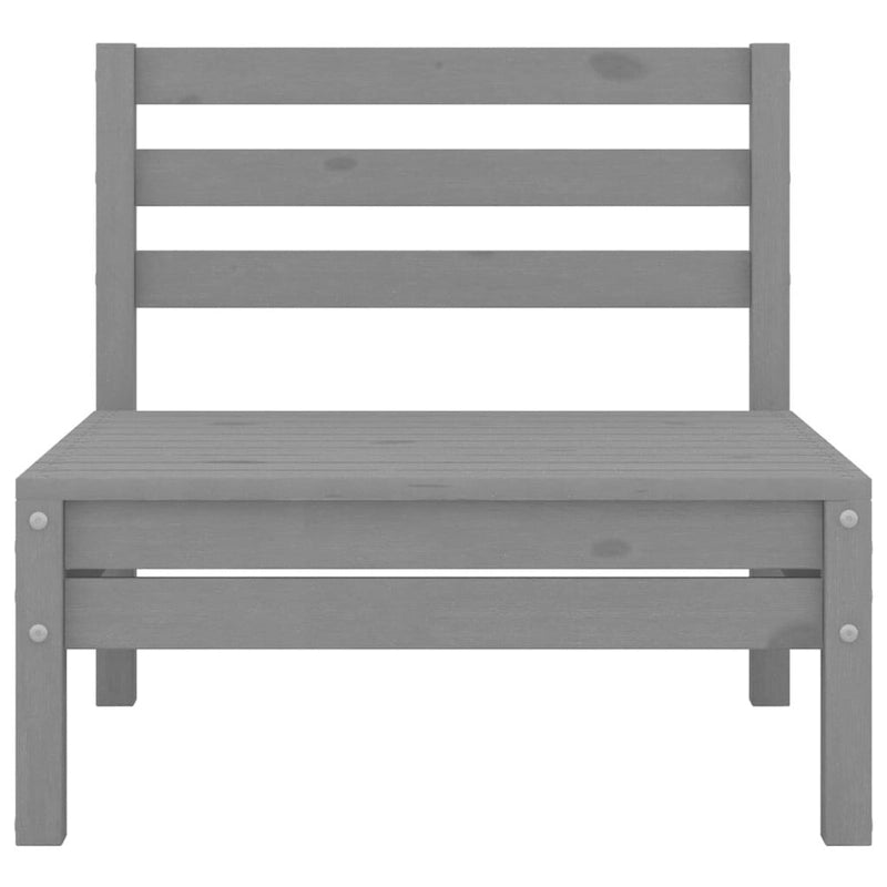 vidaXL Salotto da Giardino 3 pz Set Divano Sezionale da Esterno in Legno Massello di Pino