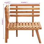 vidaXL Set Divani da Giardino Set Divano da Esterno Tavolino Legno Massello di Acacia - 23.6 x 25.6 x 25.6