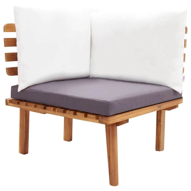 vidaXL Set Divani da Giardino Set Divano da Esterno Tavolino Legno Massello di Acacia - 23.6 x 25.6 x 25.6