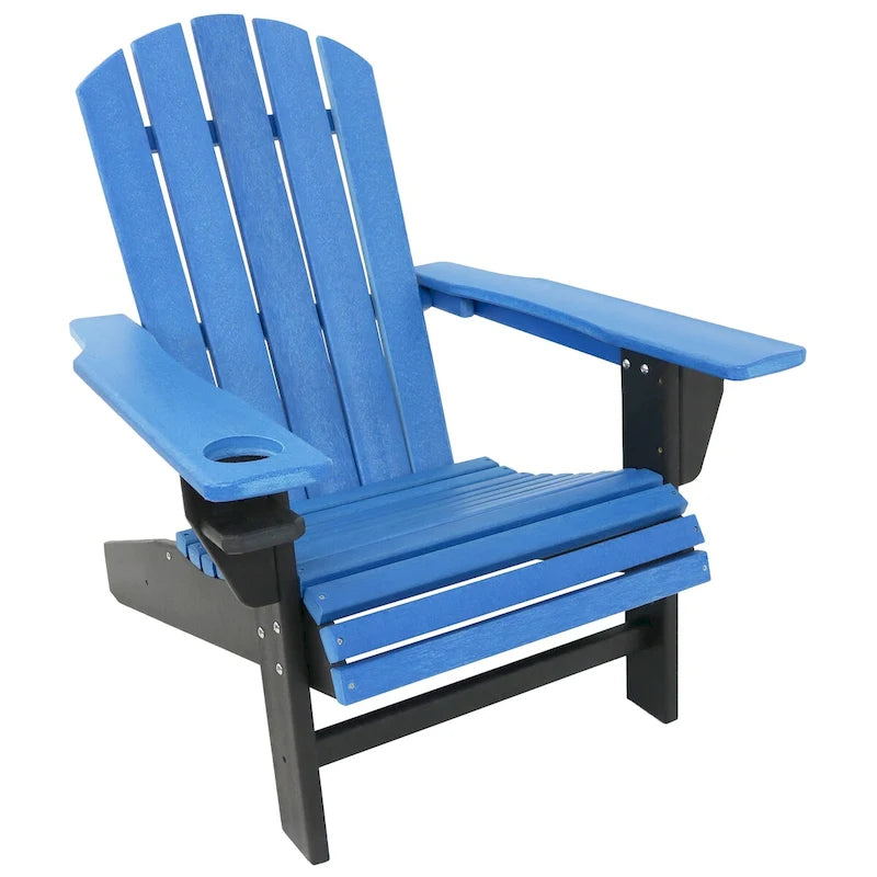 Sedia Adirondack da Esterni Sunnydaze per Tutte le Stagioni con Portabibite