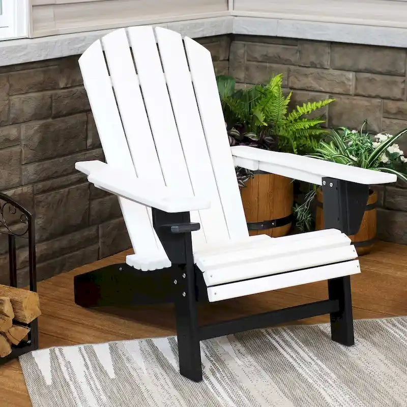 Sedia Adirondack da Esterni Sunnydaze per Tutte le Stagioni con Portabibite