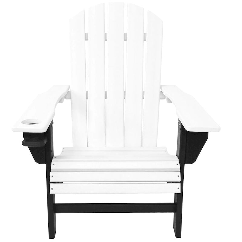Sedia Adirondack da Esterni Sunnydaze per Tutte le Stagioni con Portabibite