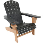 Sedia Adirondack da Esterni Sunnydaze per Tutte le Stagioni con Portabibite