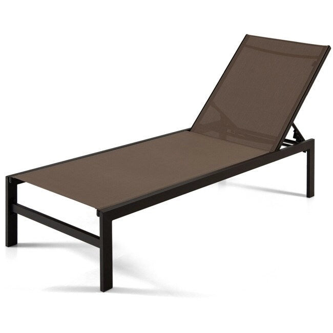 Lettini prendisole a 6 posizioni con struttura in alluminio antiruggine - 60,5-78 x 25 x 39,5-25,5 (L x P x A)