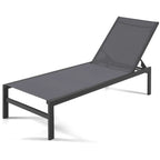 Chaises longues multipositions avec structure en aluminium inoxydable – 60,5-78 x 25 x 39,5-25,5 (L x l x H)