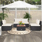 Ensemble de meubles de jardin modernes 5 pièces pour cour et bord de piscine - 27 x 25 x 25,5 (L x l x H)