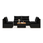 Ensemble de meubles de jardin modernes 5 pièces pour cour et bord de piscine - 27 x 25 x 25,5 (L x l x H)