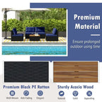 Ensemble de meubles de jardin modernes 5 pièces pour cour et bord de piscine - 27 x 25 x 25,5 (L x l x H)