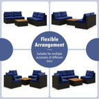 Ensemble de meubles de jardin modernes 5 pièces pour cour et bord de piscine - 27 x 25 x 25,5 (L x l x H)