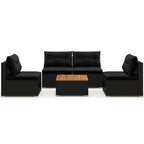 Ensemble de meubles de jardin modernes 5 pièces pour cour et bord de piscine - 27 x 25 x 25,5 (L x l x H)