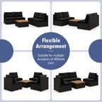 Ensemble de meubles de jardin modernes 5 pièces pour cour et bord de piscine - 27 x 25 x 25,5 (L x l x H)