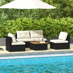 Ensemble de meubles de jardin modernes 5 pièces pour cour et bord de piscine - 27 x 25 x 25,5 (L x l x H)