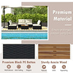 Ensemble de meubles de jardin modernes 5 pièces pour cour et bord de piscine - 27 x 25 x 25,5 (L x l x H)