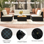 Ensemble de meubles de jardin modernes 5 pièces pour cour et bord de piscine - 27 x 25 x 25,5 (L x l x H)