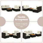 Ensemble de meubles de jardin modernes 5 pièces pour cour et bord de piscine - 27 x 25 x 25,5 (L x l x H)
