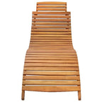 vidaXL Lettino da giardino con cuscino in legno massello di acacia - 72,4 x 21,7 x 25,2