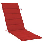 vidaXL Lettino da giardino con cuscino in legno massello di acacia - 72,4 x 21,7 x 25,2