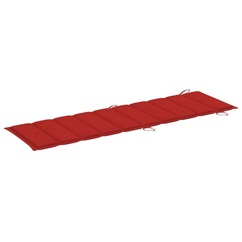 vidaXL Lettino da giardino con cuscino in legno massello di acacia - 72,4 x 21,7 x 25,2