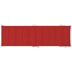 vidaXL Lettino da giardino con cuscino in legno massello di acacia - 72,4 x 21,7 x 25,2