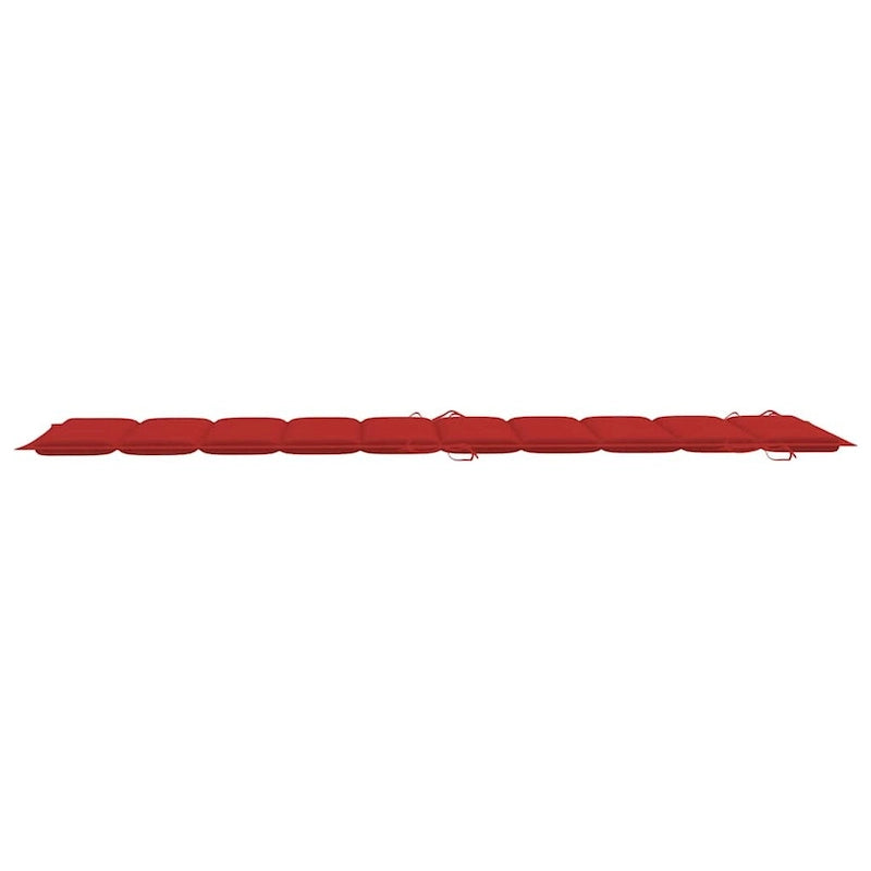 vidaXL Lettino da giardino con cuscino in legno massello di acacia - 72,4 x 21,7 x 25,2