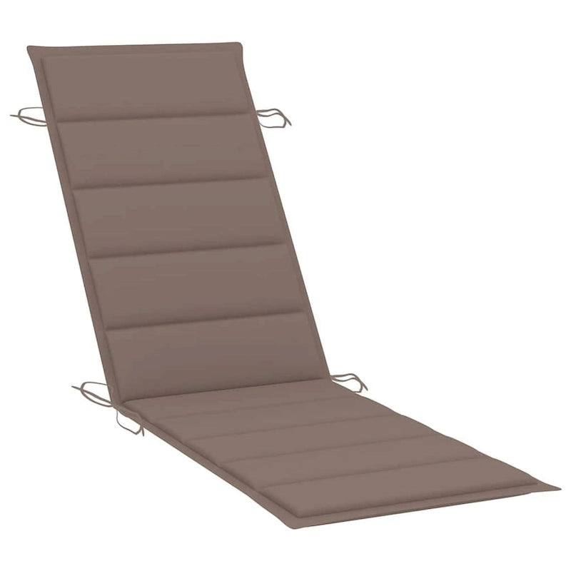 vidaXL Lettino da giardino con cuscino in legno massello di acacia - 72,4 x 21,7 x 25,2