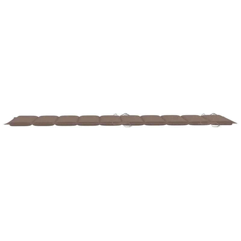 vidaXL Lettino da giardino con cuscino in legno massello di acacia - 72,4 x 21,7 x 25,2