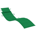 vidaXL Lettino da giardino con cuscino in legno massello di acacia - 72,4 x 21,7 x 25,2
