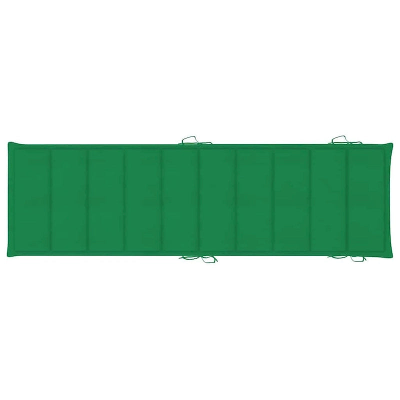 vidaXL Lettino da giardino con cuscino in legno massello di acacia - 72,4 x 21,7 x 25,2