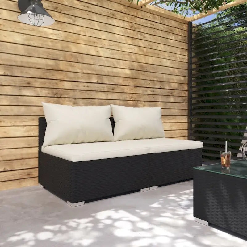 vidaXL Divano Sezionale da Giardino Divanetto Divano Angolare Poltrona da Esterno in Polyrattan