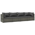 vidaXL Divano Sezionale da Giardino Divanetto Divano Angolare Poltrona da Esterno in Polyrattan