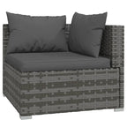 vidaXL Divano Sezionale da Giardino Divanetto Divano Angolare Poltrona da Esterno in Polyrattan
