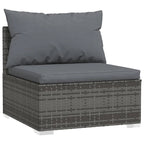 vidaXL Divano Sezionale da Giardino Divanetto Divano Angolare Poltrona da Esterno in Polyrattan