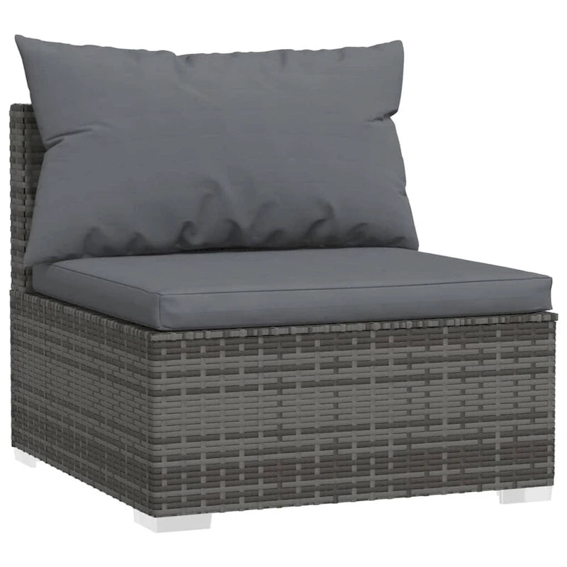 vidaXL Divano Sezionale da Giardino Divanetto Divano Angolare Poltrona da Esterno in Polyrattan
