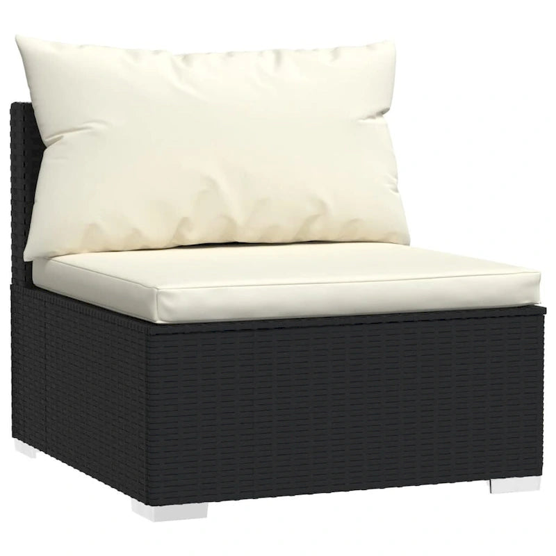 vidaXL Divano Sezionale da Giardino Divanetto Divano Angolare Poltrona da Esterno in Polyrattan