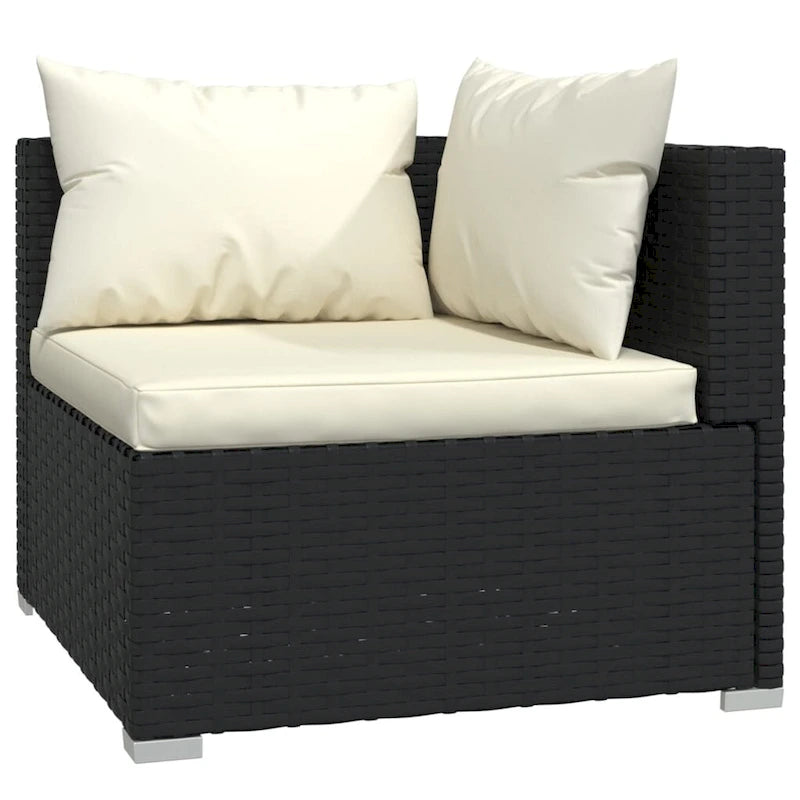 vidaXL Divano Sezionale da Giardino Divanetto Divano Angolare Poltrona da Esterno in Polyrattan