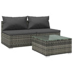 vidaXL Divano Sezionale da Giardino Divanetto Divano Angolare Poltrona da Esterno in Polyrattan
