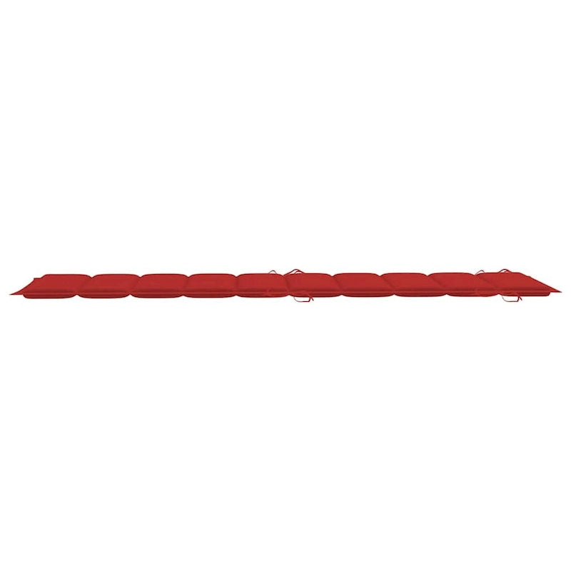 vidaXL Lettini prendisole 2 pz con tavolo e cuscini in legno massello di acacia - 72.4 x 21.7 x 25.2