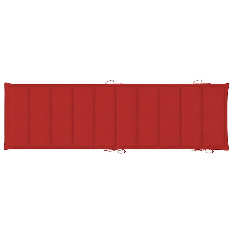 vidaXL Lettini prendisole 2 pz con tavolo e cuscini in legno massello di acacia - 72.4 x 21.7 x 25.2