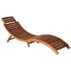 vidaXL Lettini prendisole 2 pz con tavolo e cuscini in legno massello di acacia - 72.4 x 21.7 x 25.2