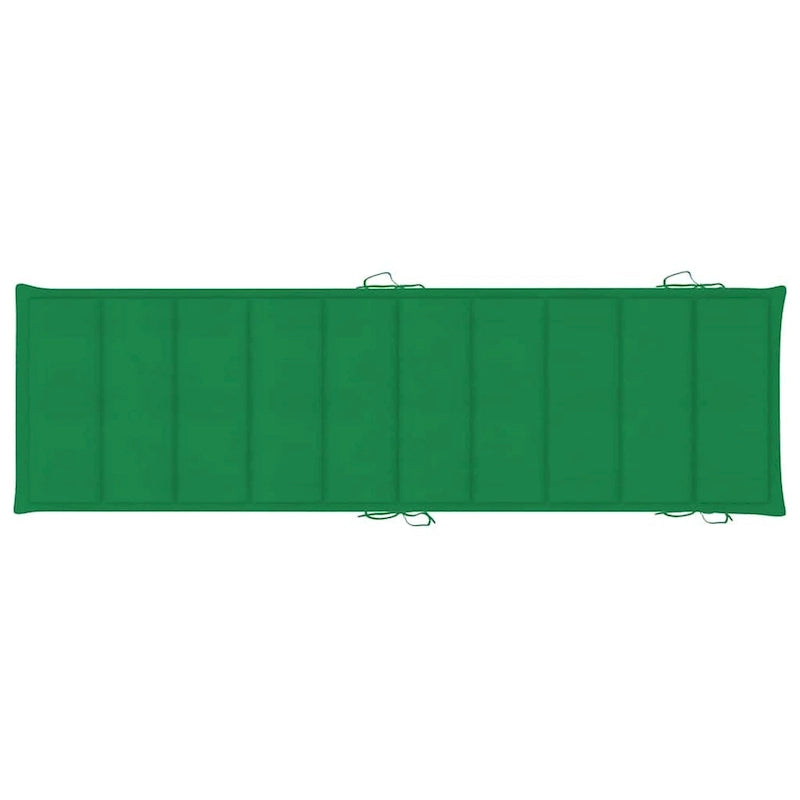 vidaXL Lettini prendisole 2 pz con tavolo e cuscini in legno massello di acacia - 72.4 x 21.7 x 25.2
