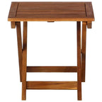 vidaXL Lettini prendisole 2 pz con tavolo e cuscini in legno massello di acacia - 72.4 x 21.7 x 25.2