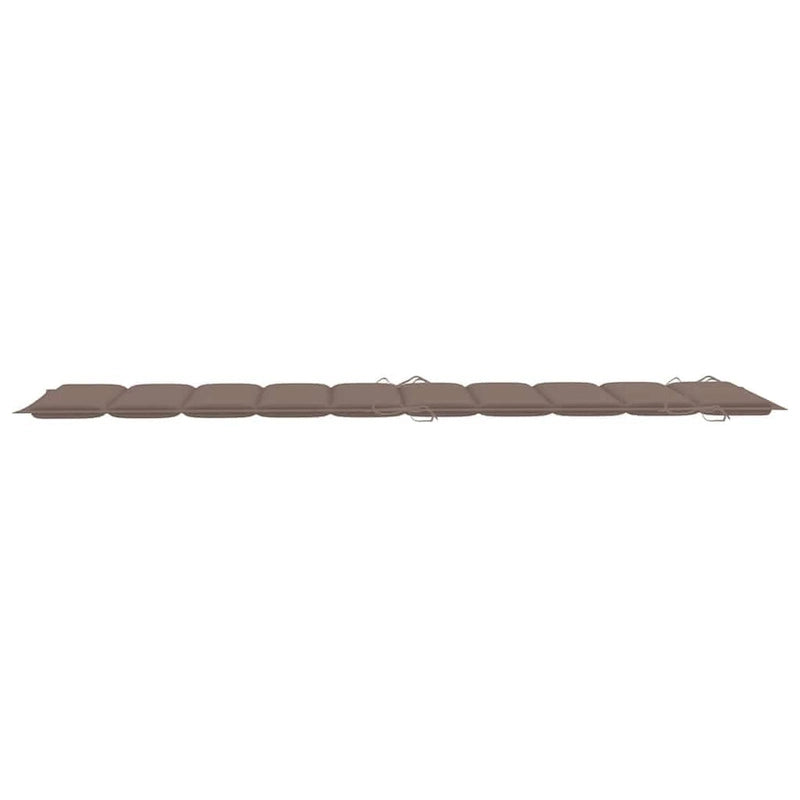 vidaXL Lettini prendisole 2 pz con tavolo e cuscini in legno massello di acacia - 72.4 x 21.7 x 25.2