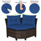 Set da 4 mobili da giardino per esterni in vimini - 31,5 x 25,5 x 29 (L x P x A)